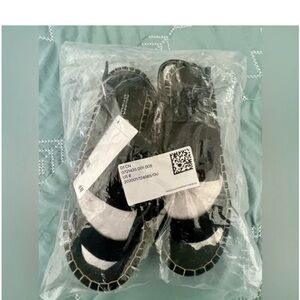 *NWT* H&M Divided Women's Black Platform Espadrille Sandals US 8